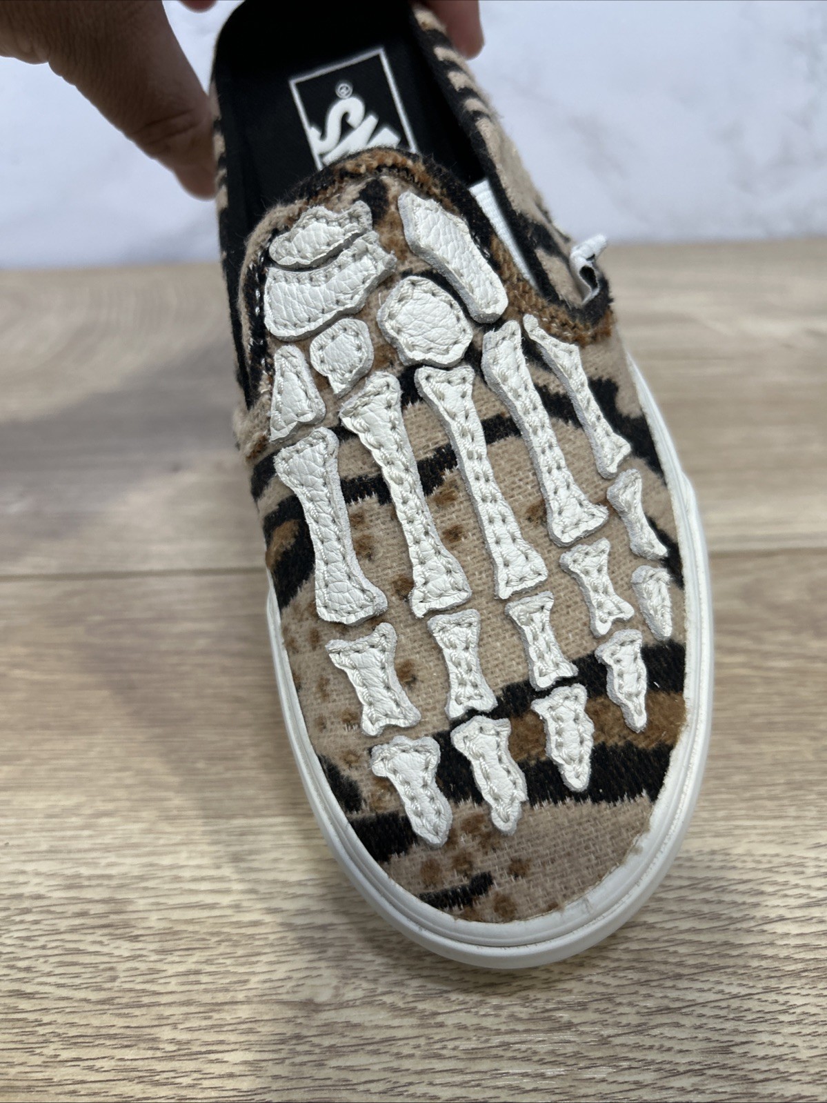 Vans Classic Slip On Mule Hazy Bones Skeleton Sneakers Women 721454 Sz 5.5 New