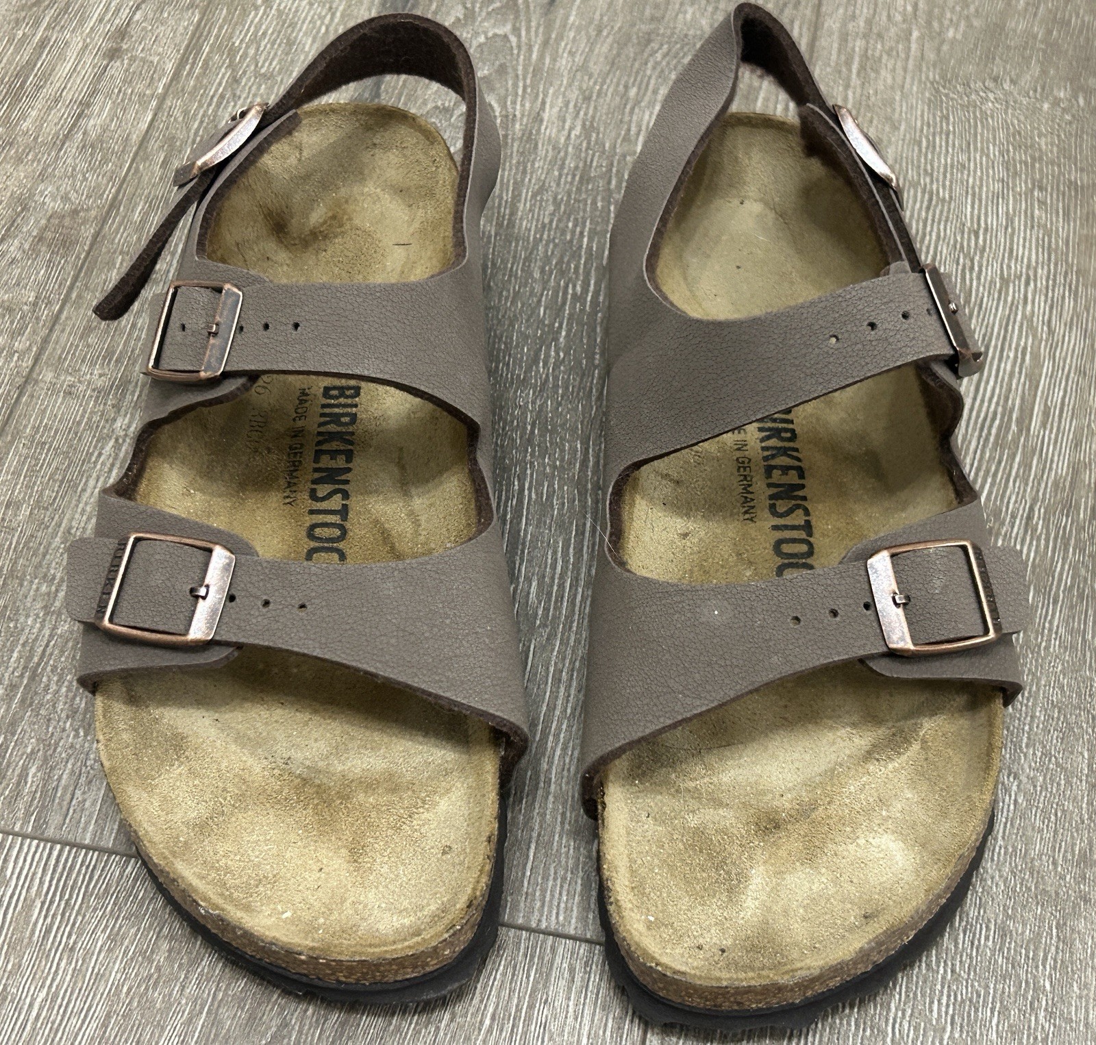 Birkenstock Roma Birko-Flor Mocha/Taupe Sandals Women’s EU 37 US 6-6.5 Narrow