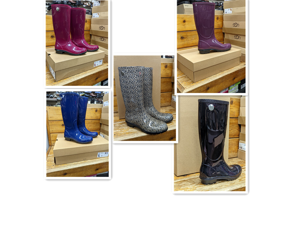 Ugg Women’s Classic Shaye Tall Rain Boot Black Leopard Pink Purple Blue 1012350