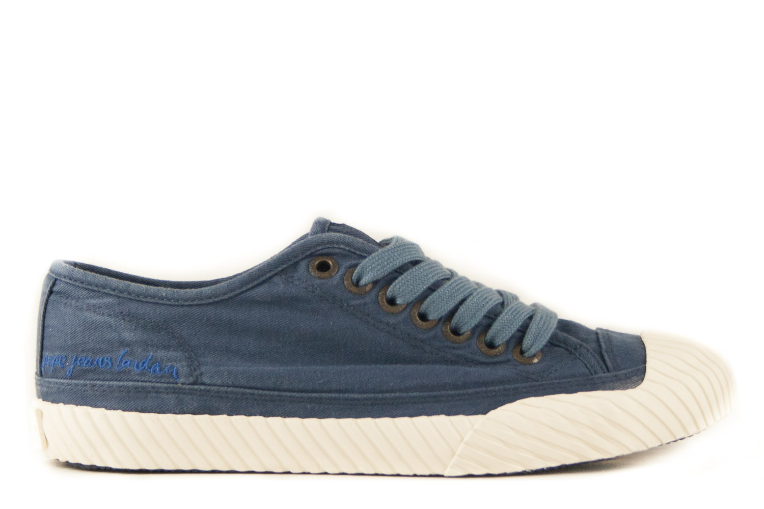 PEPE JEANS SAIGON LOW [SIZE 36 / 37 / 38 ] WOMEN’S CANVAS SNEAKER BLUE NEW & ORIGINAL PACKAGING