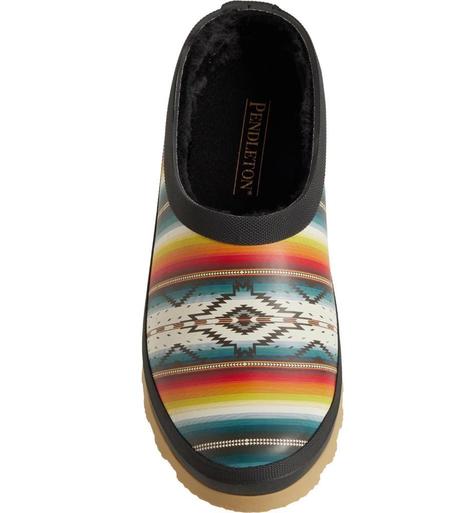 New NIB Pendleton Saltillo Sunset Faux-Fur Lined Gardening Rain Clogs 6 7 8 9 10