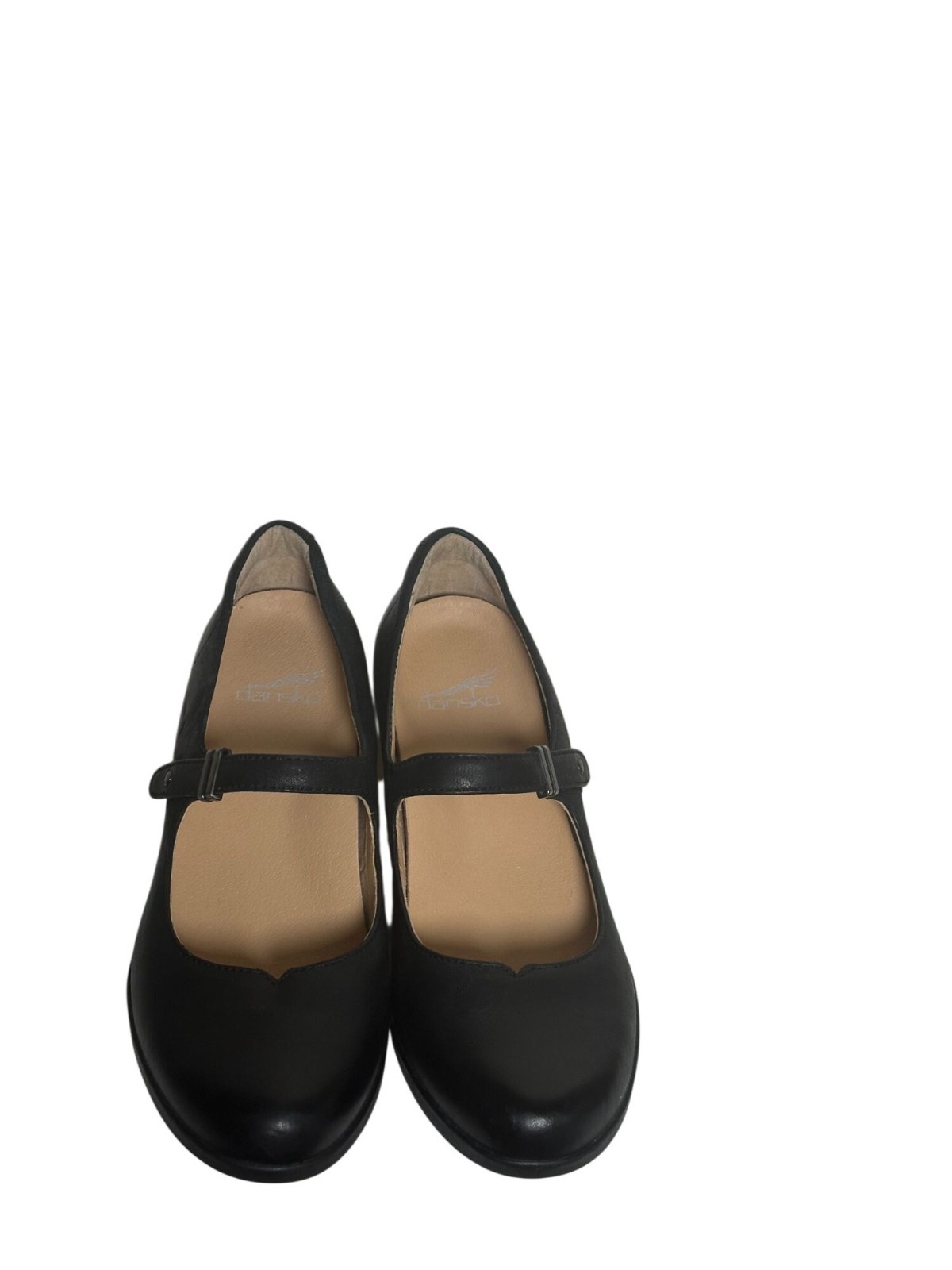 Dansko Black Leather Upper Mary Jane Comfort Shoes Arch Support Size 39 Low Heel