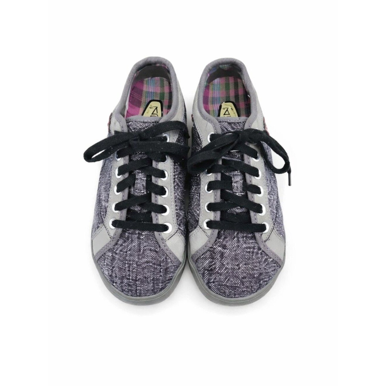 Keen Women’s Gray & Black Plaid Sneakers Size 8.5 – Casual Comfort Style