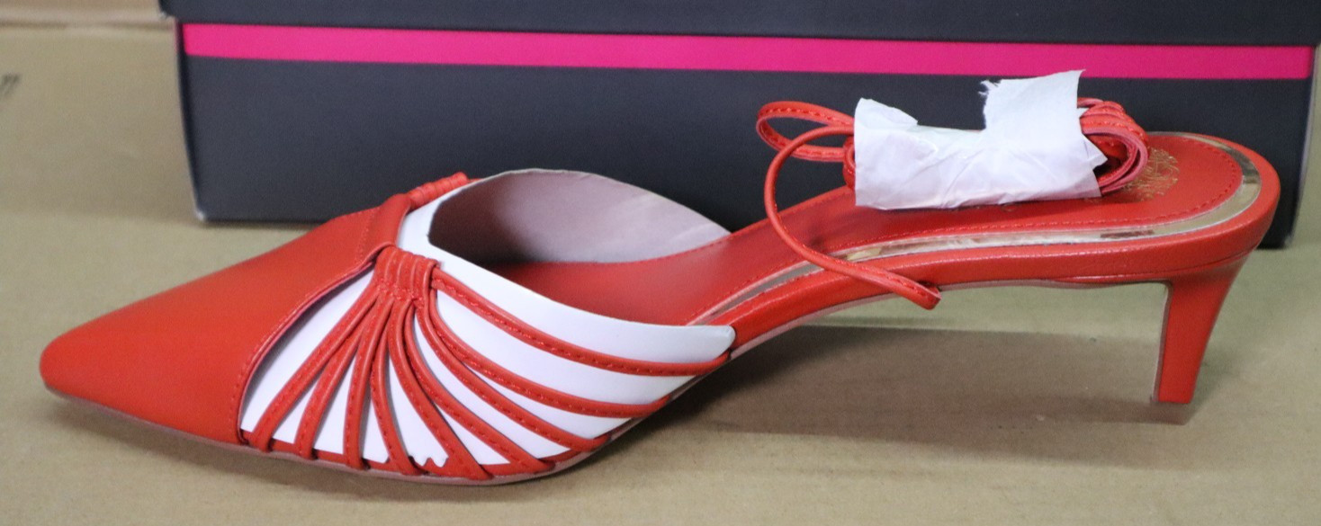 Vince Camuto Kota Ankle‑Wrap Kitten Heels Salsa US Women’s Size 11M