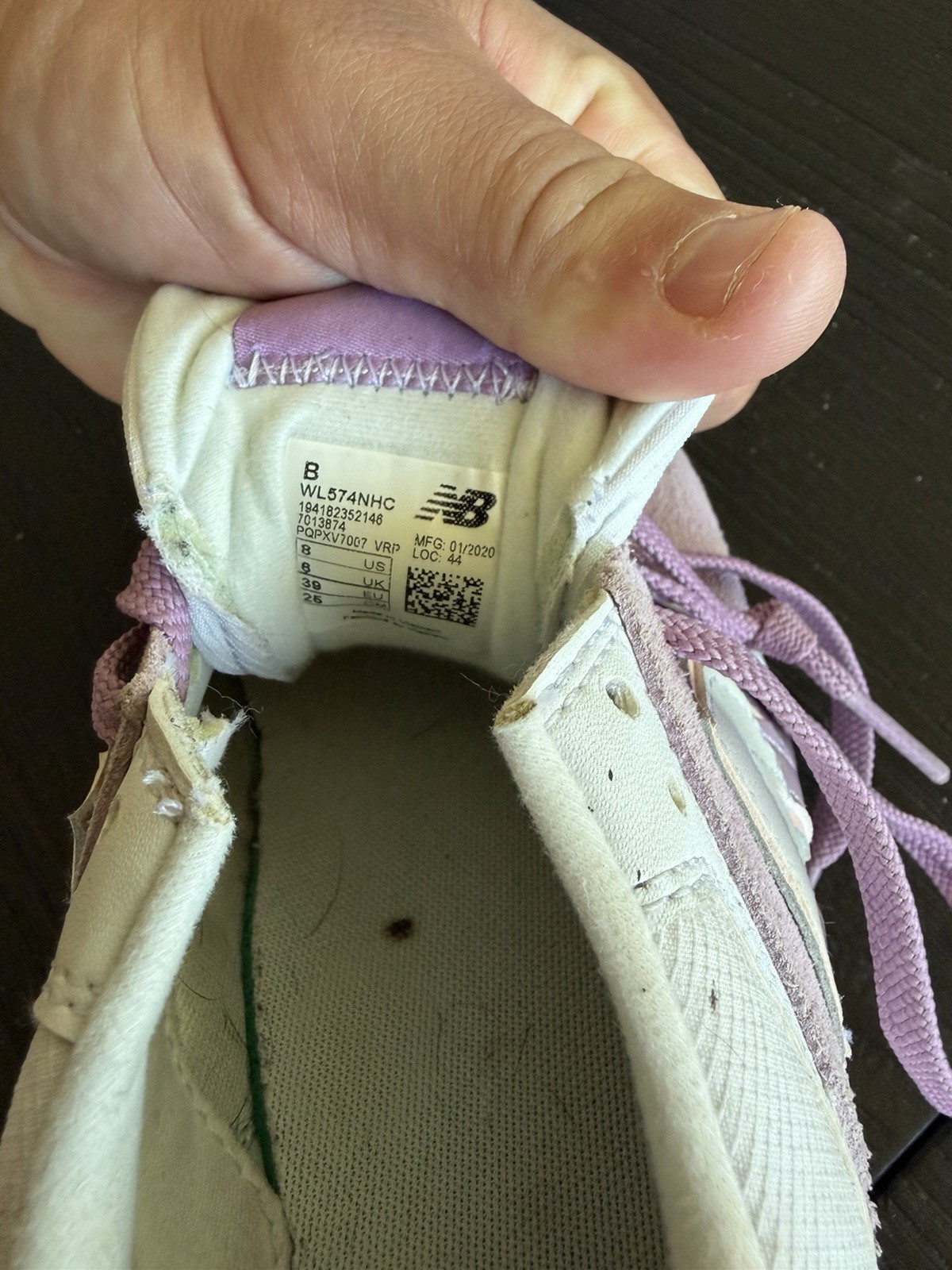 Women’s New Balance 574 Sneakers Pink/white/lilac Size 8