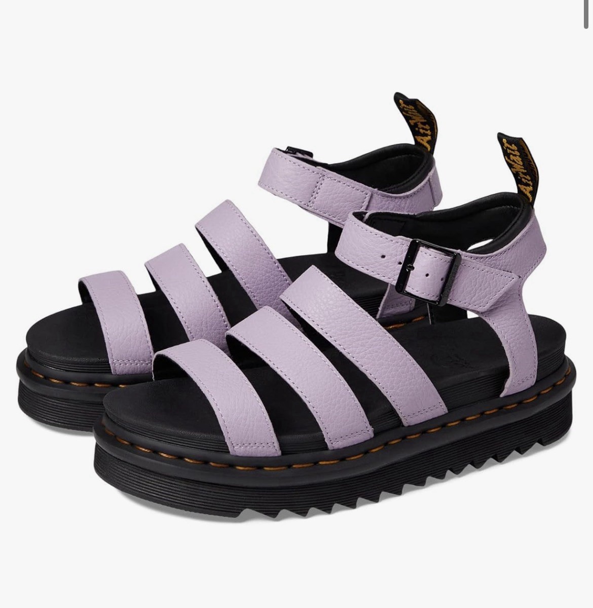 Dr. Martens Blaire Pisa 4- Strap Platform Sandal Lilac Purple Ankle 9