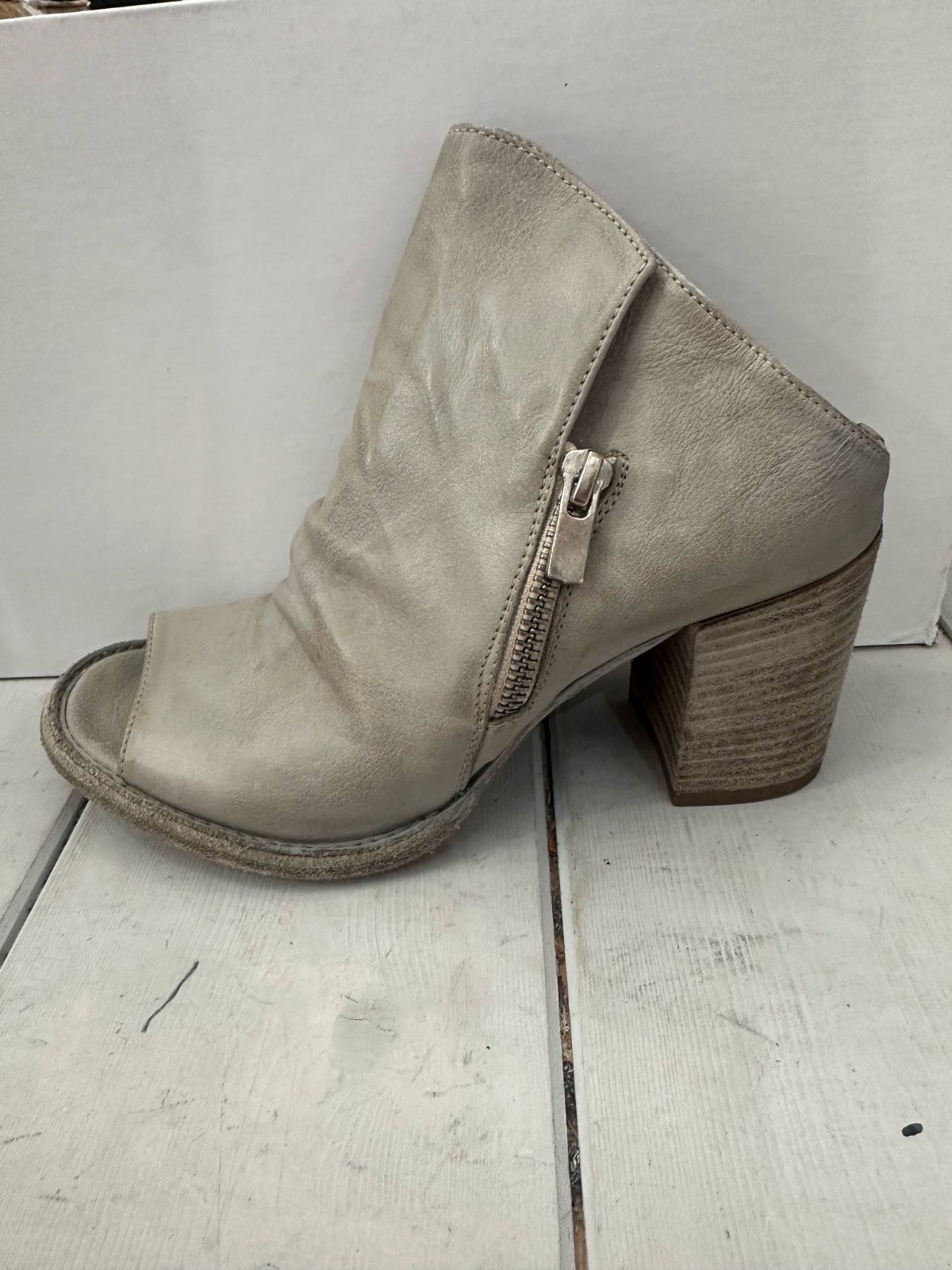 Officine Creative Ankle Boots Genuine Leather Woman SizeEu37 Beige Heel 3 1/8in