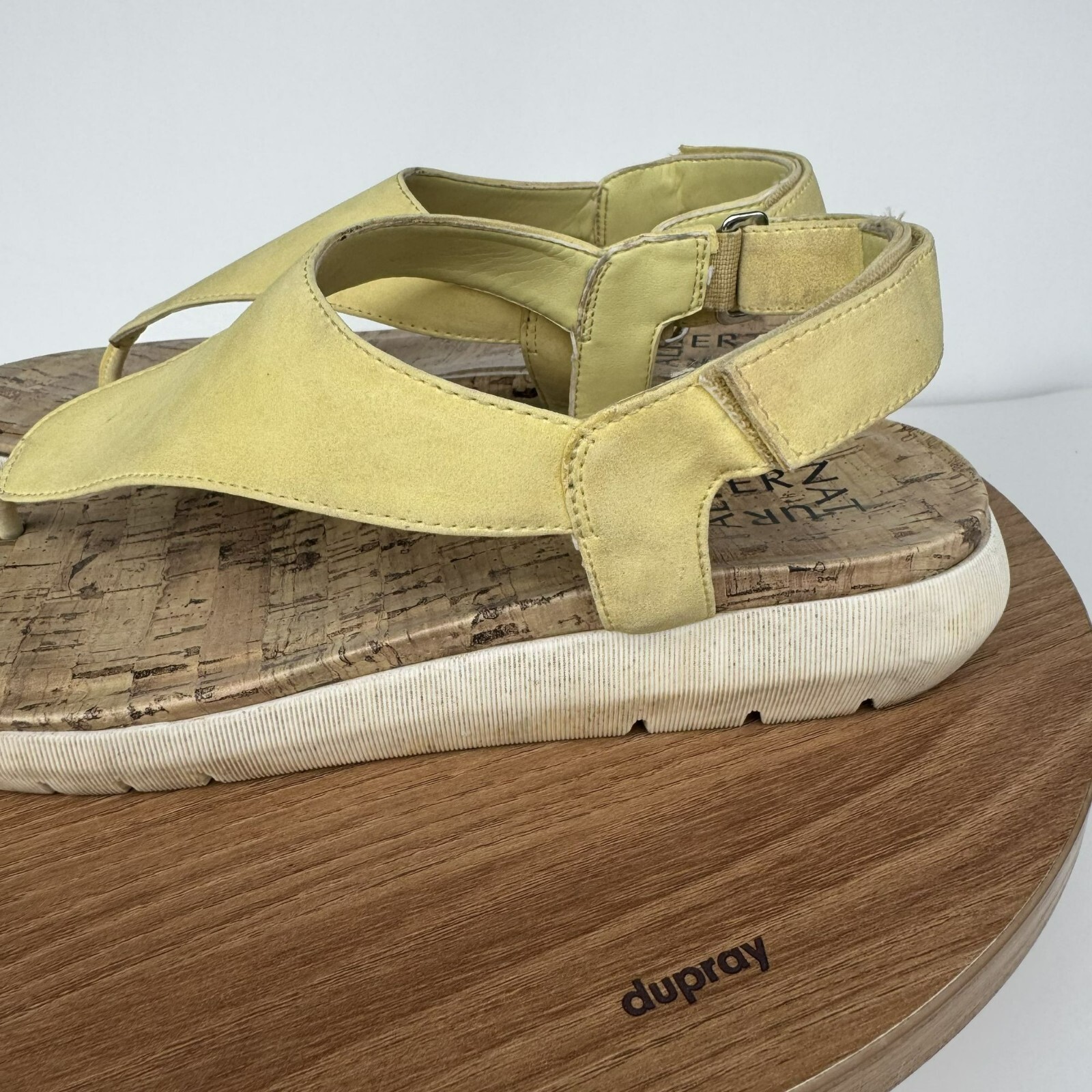 Naturalizer Yellow Faux leather Cork Bed Sandals Size 8.5