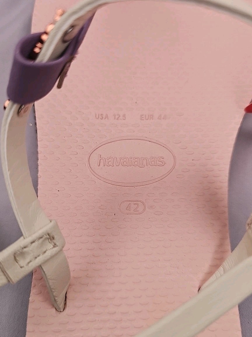 Havaianas You Rio Sandal Ballet Rose Ankle Strap Outdoor/Indoor Sz USA 12.5 CUTE