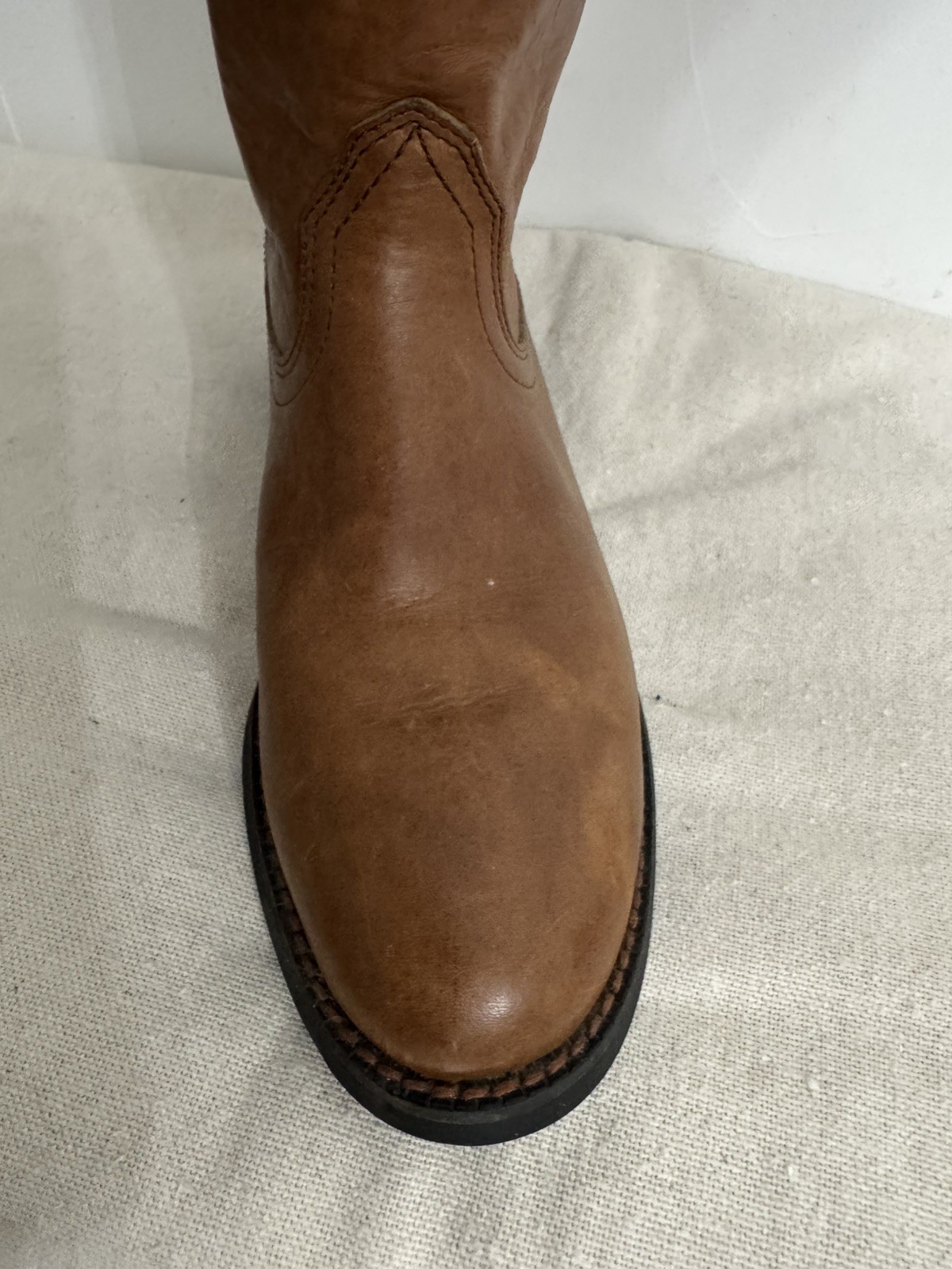 Ariat Heritage Roper Boots Women’s 7B Brown Distressed Leather Cowgirl 10000797