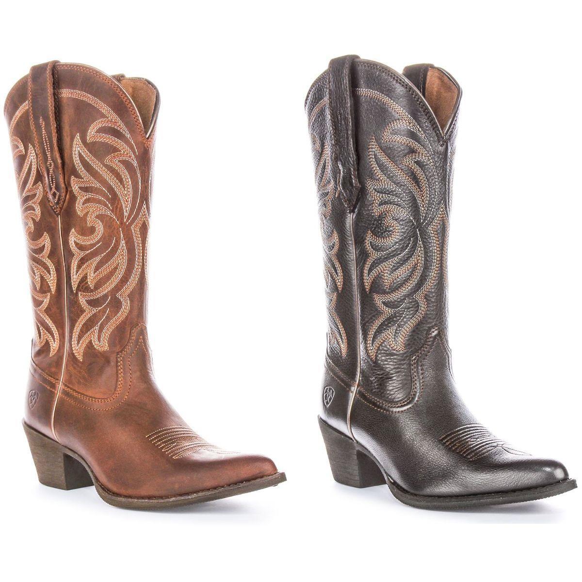 Ariat Heritage J Toe Duratread Pull Tab Western Womens Boot Black US 4 – 9