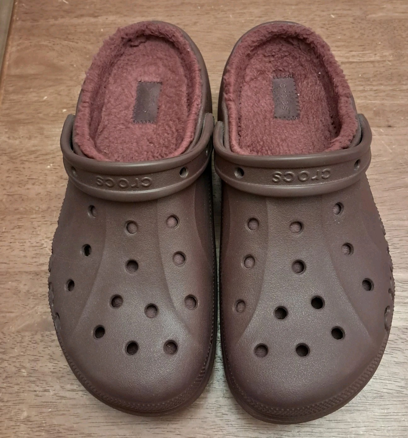 Crocs Baya Platform Lined Clog Wine Red Womens Size 11
