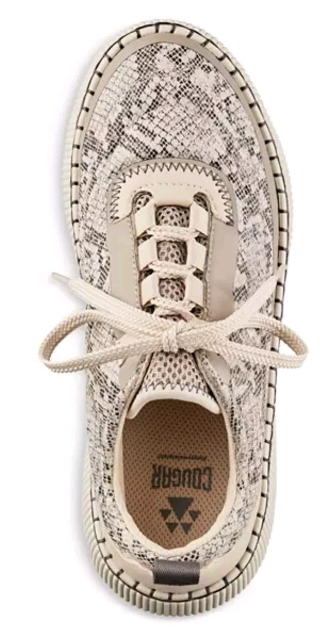 NEW Wmn’s (CHOOSE SZ) COUGAR Sayah Shoes Taupe Snake Print Platform Sneaker.