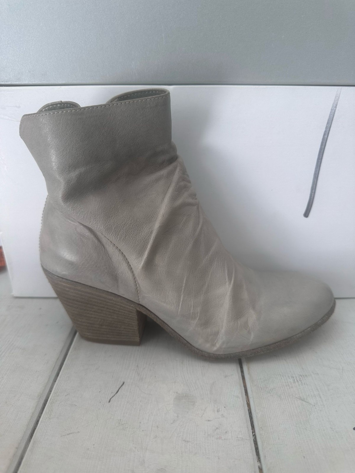 Officine Creative Boot Genuine Leather Women’s Grey SizeEu37 Heel 3 1/8in OF272