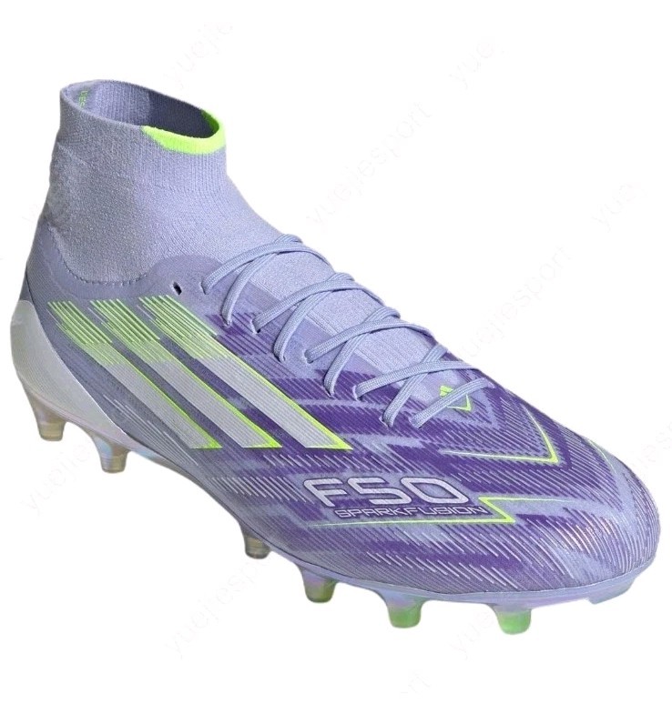 Adidas Women’s 11.5 F50 Sparkfusion Elite Mid FG Purple Soccer Cleats JH7648