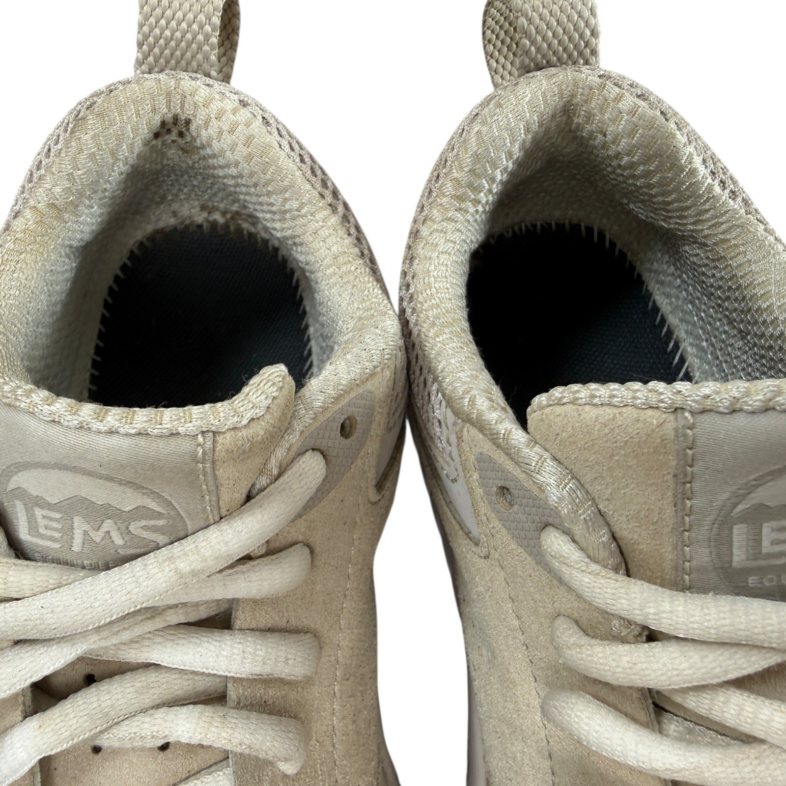 Lems Primal Zen Barefoot Sneakers Women Size 7 White Sand Mesh Suede