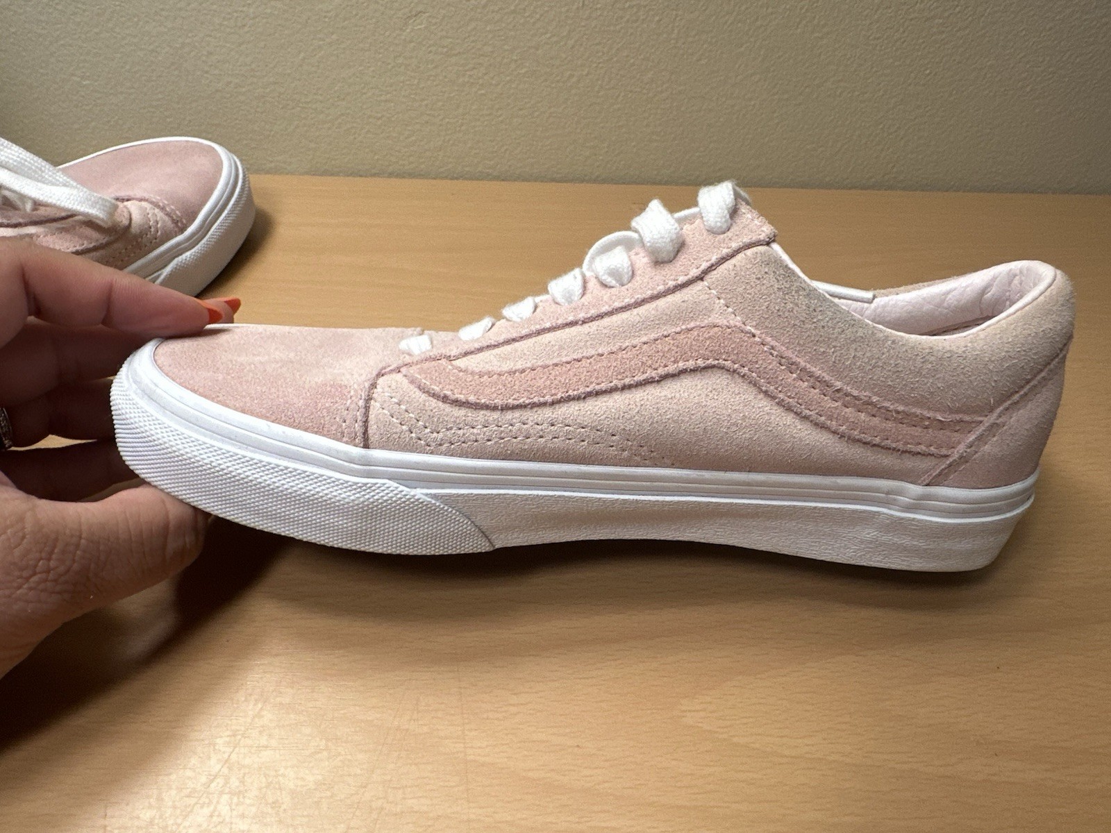 Vans 721454 Pink Suede Unisex Shoes Size Men’s 5 Women’s 6.5