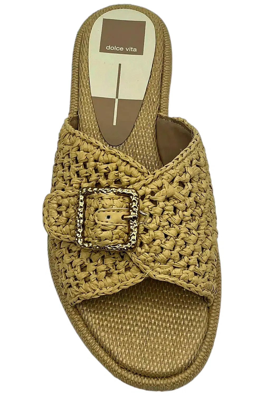 Dolce Vita Buckle Slide Sandals Alonzo Natural