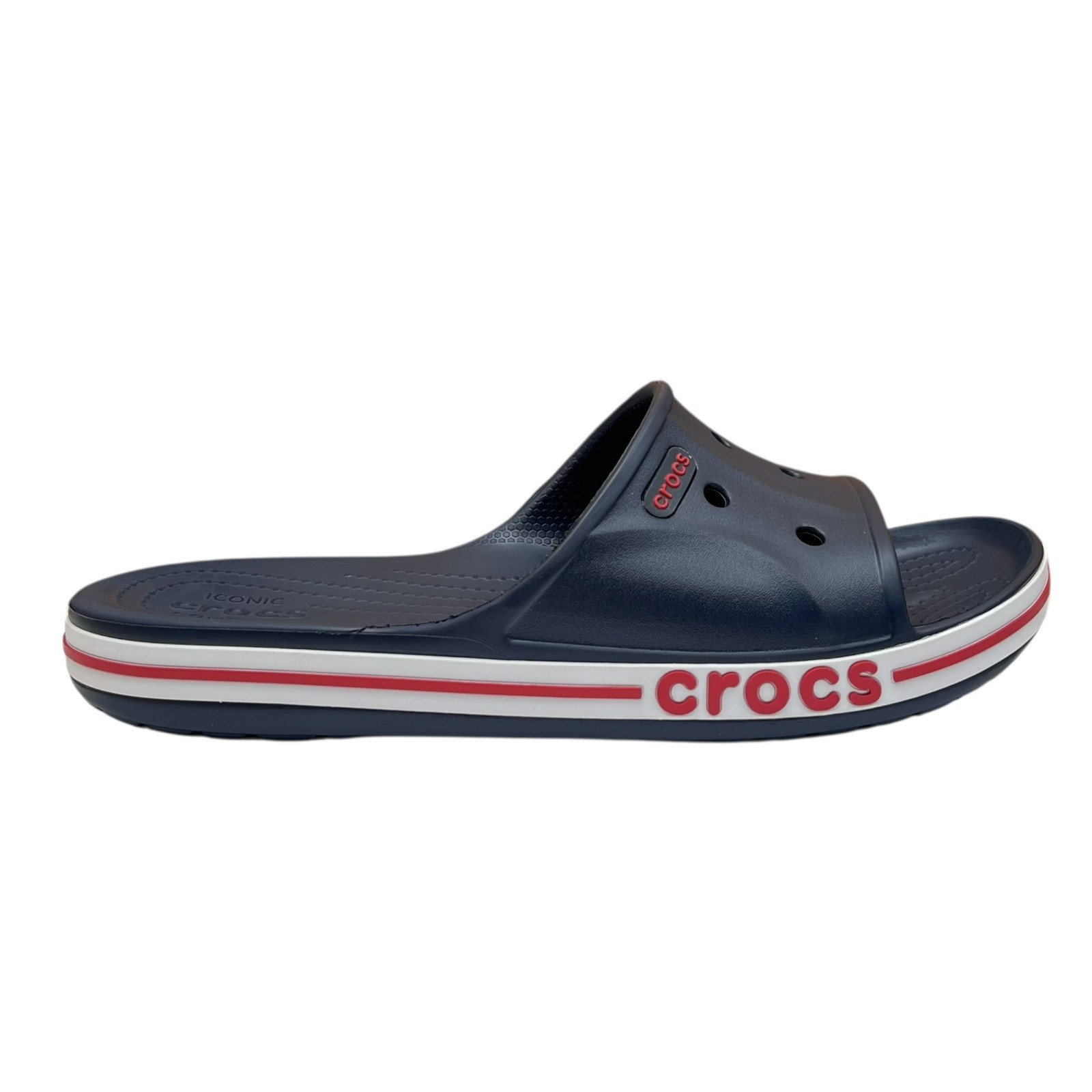 Crocs Bayaband Womens Slide Sandals Size 10 Navy Blue Water Friendly Lightweight