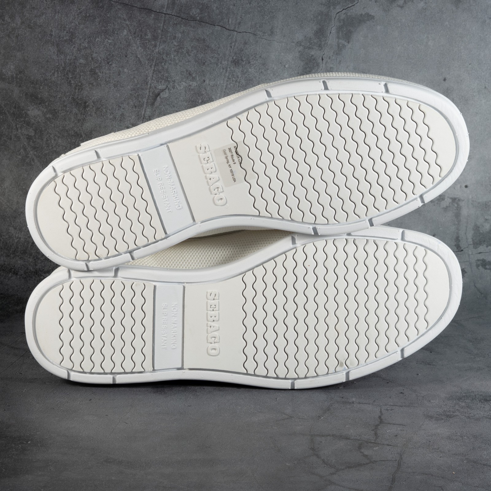 SEBAGO Monterey Textile Boat Shoes Color White Color Womens Size 8.5