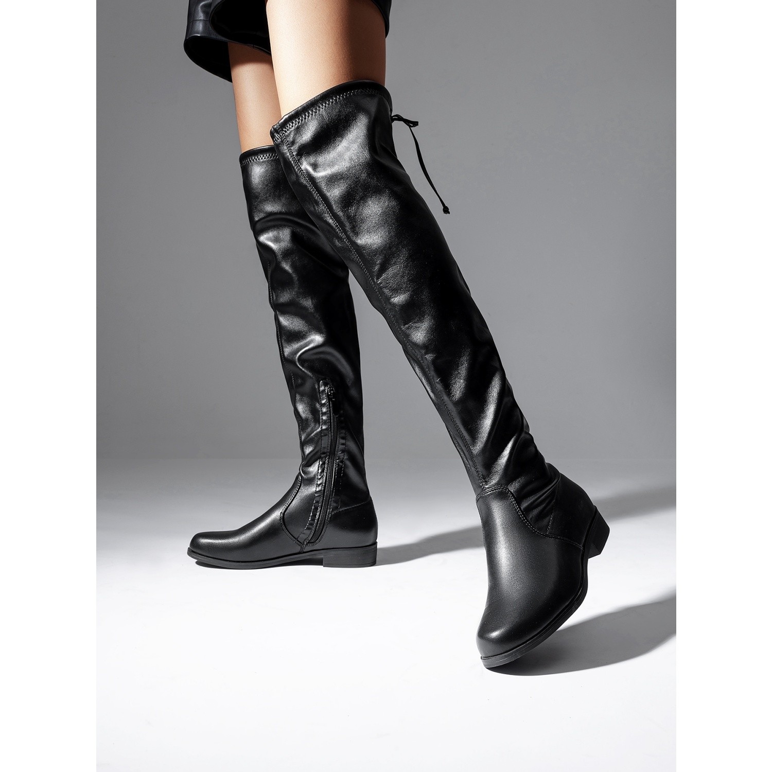 Women’s Fashion Over The Knee Boots Low Block Long Stretch Sexy Thigh High Boots