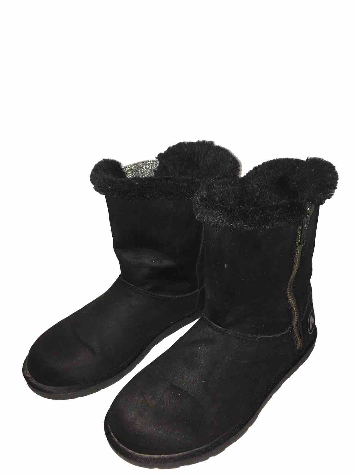 Airwalk Winter Fall Black Suede Boots With Zipper Sz 7.5
