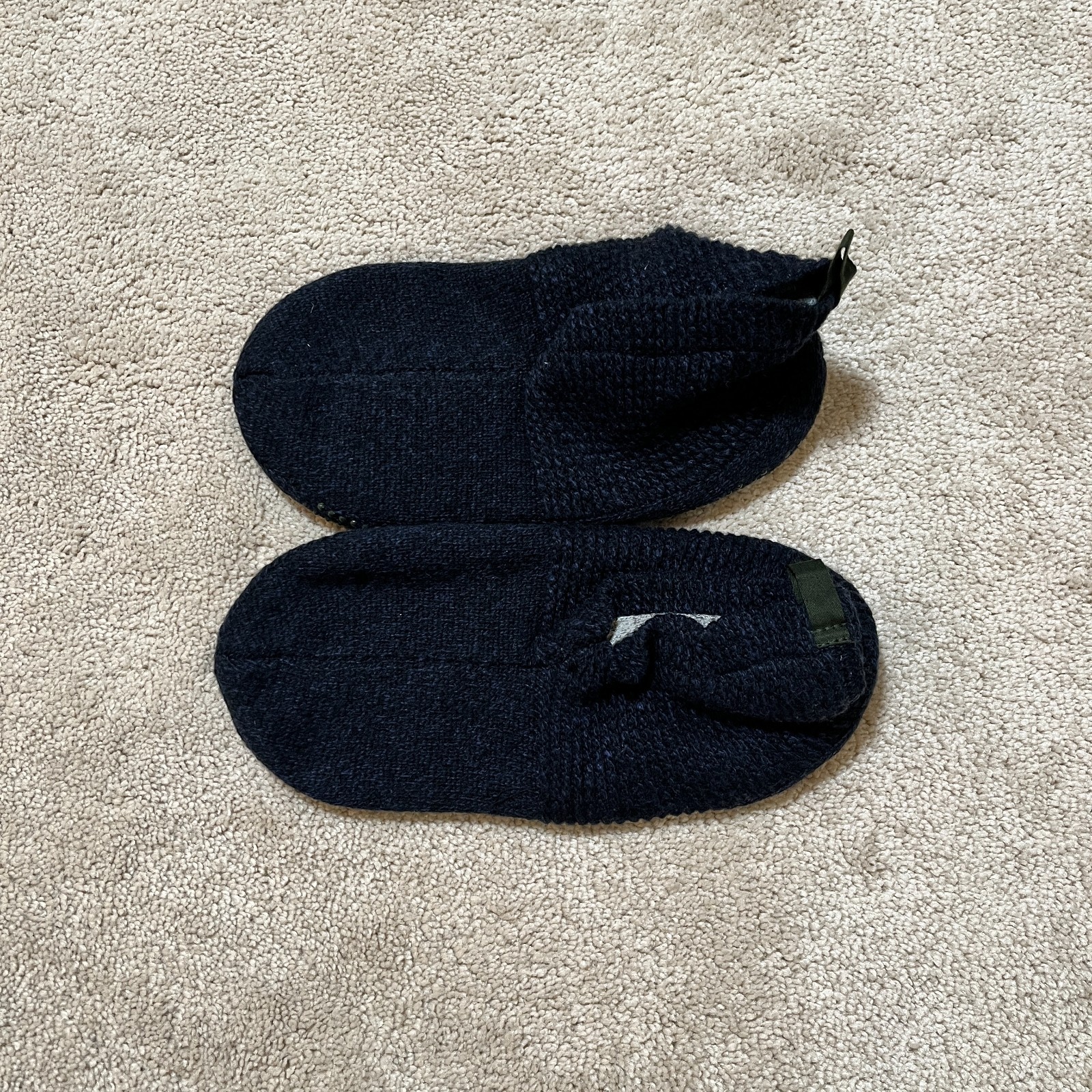 Bombas Gripper Slipper Lined Socks Large Black Blue M 10-12.5 W 12-14 Unisex