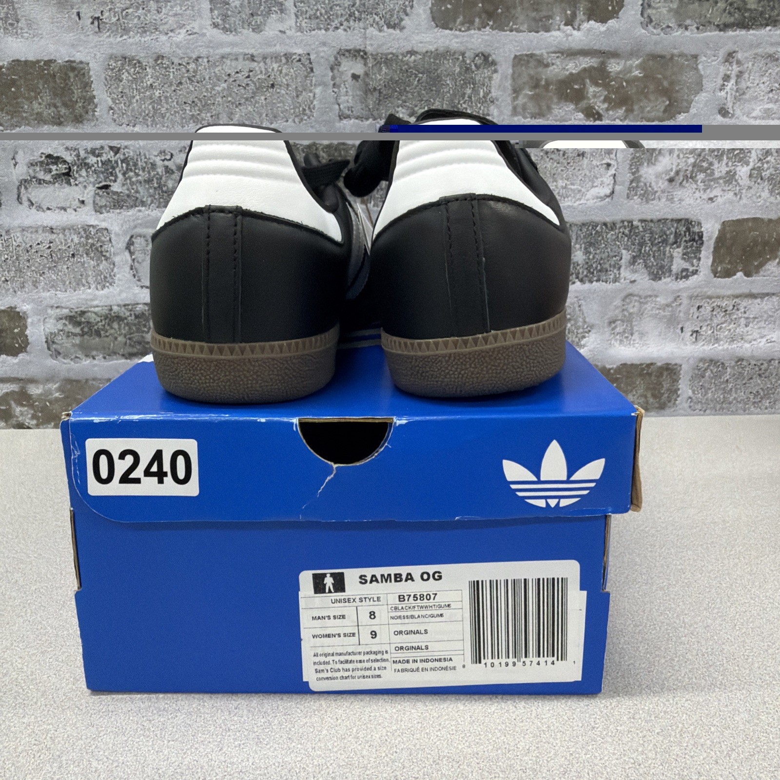 Adidas Samba OG Size M8 W/9 B75807 *New