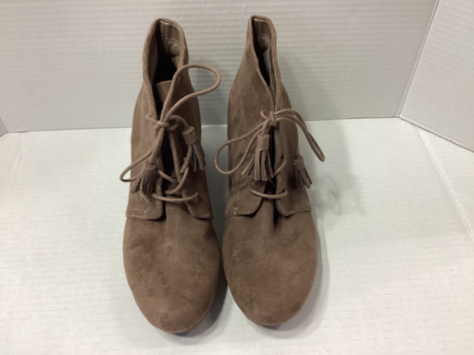 Dr. Scholl’s Shoes Women’s Dakota Boot Bootie Wedge Brown Microfiber Suede 9m