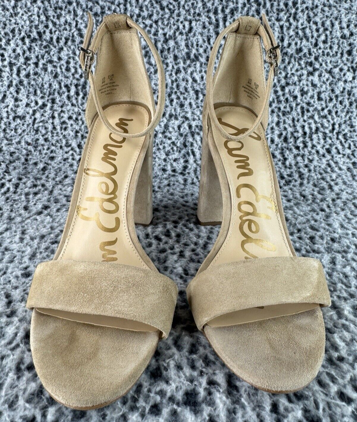 Sam Edelman Classic Two-Piece Heeled Sandals Yaro Oatmeal