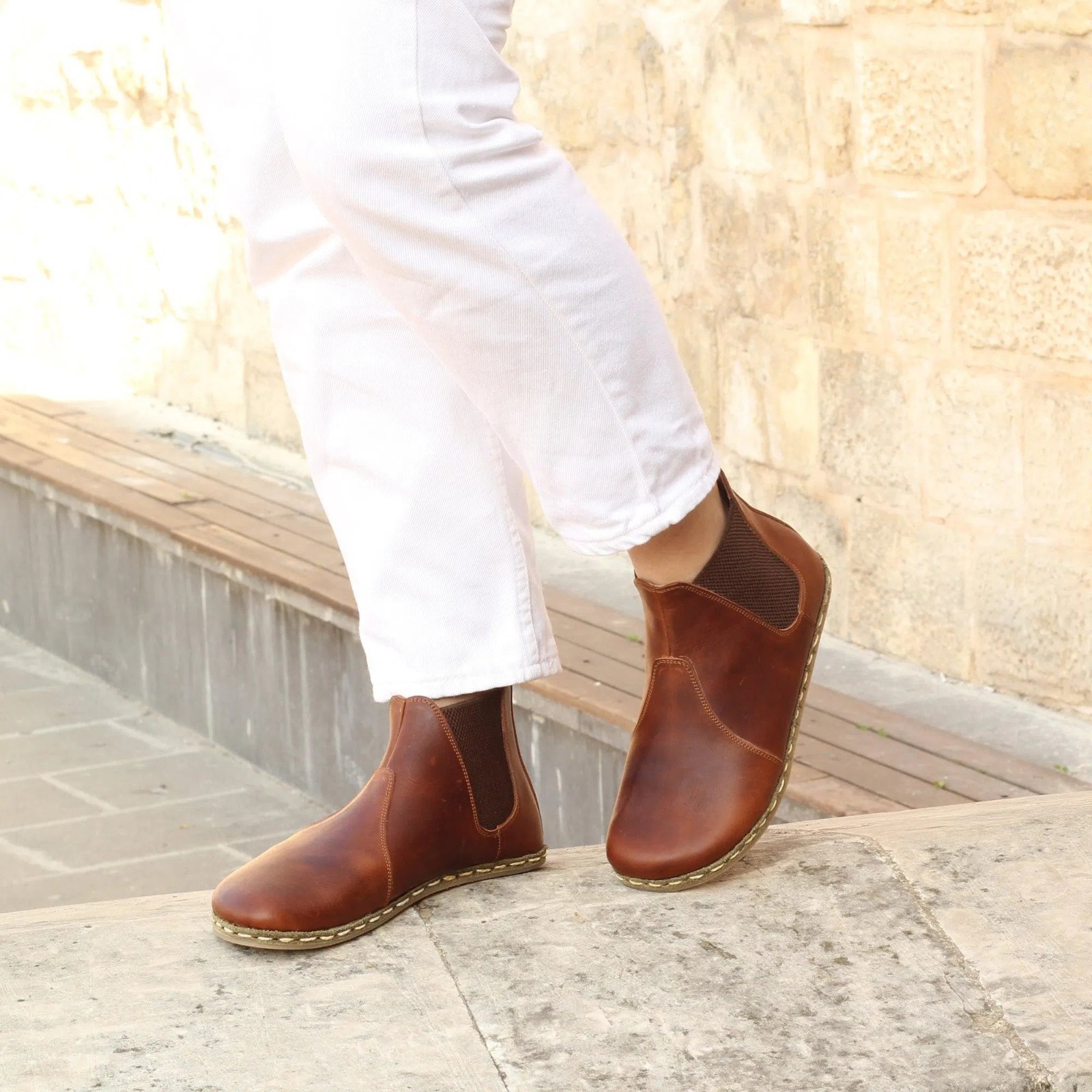 Chelsea Barefoot Boots Black Handmade Women’s