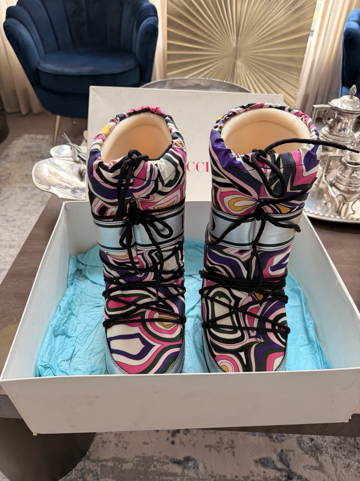 Authentic Emilio Pucci Snow Ski Moon Boots Size 38-40