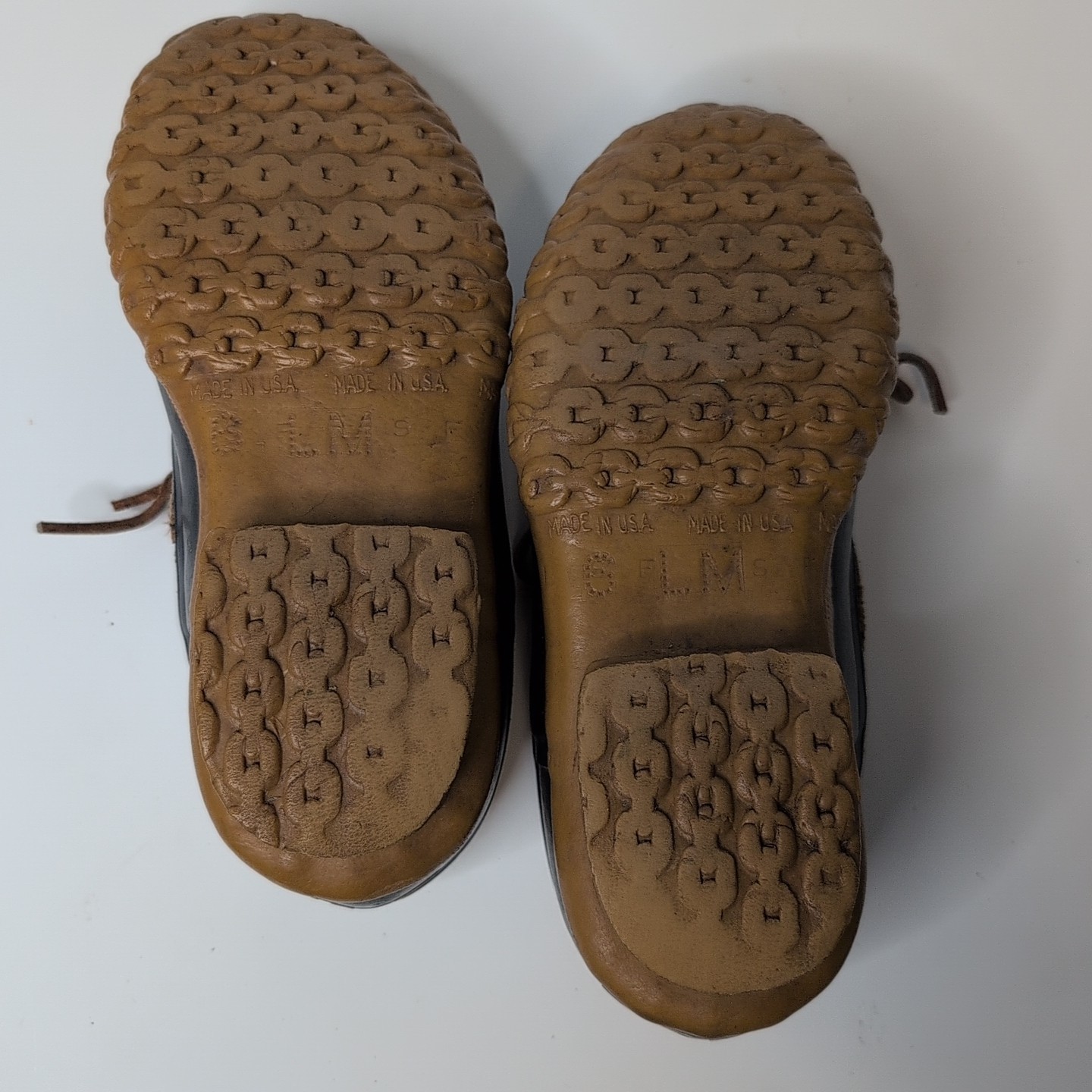 LL Bean Duck Bean Boots Rubber Moc Low Top Brown Vintage USA Made 6LM *Men’s 6*