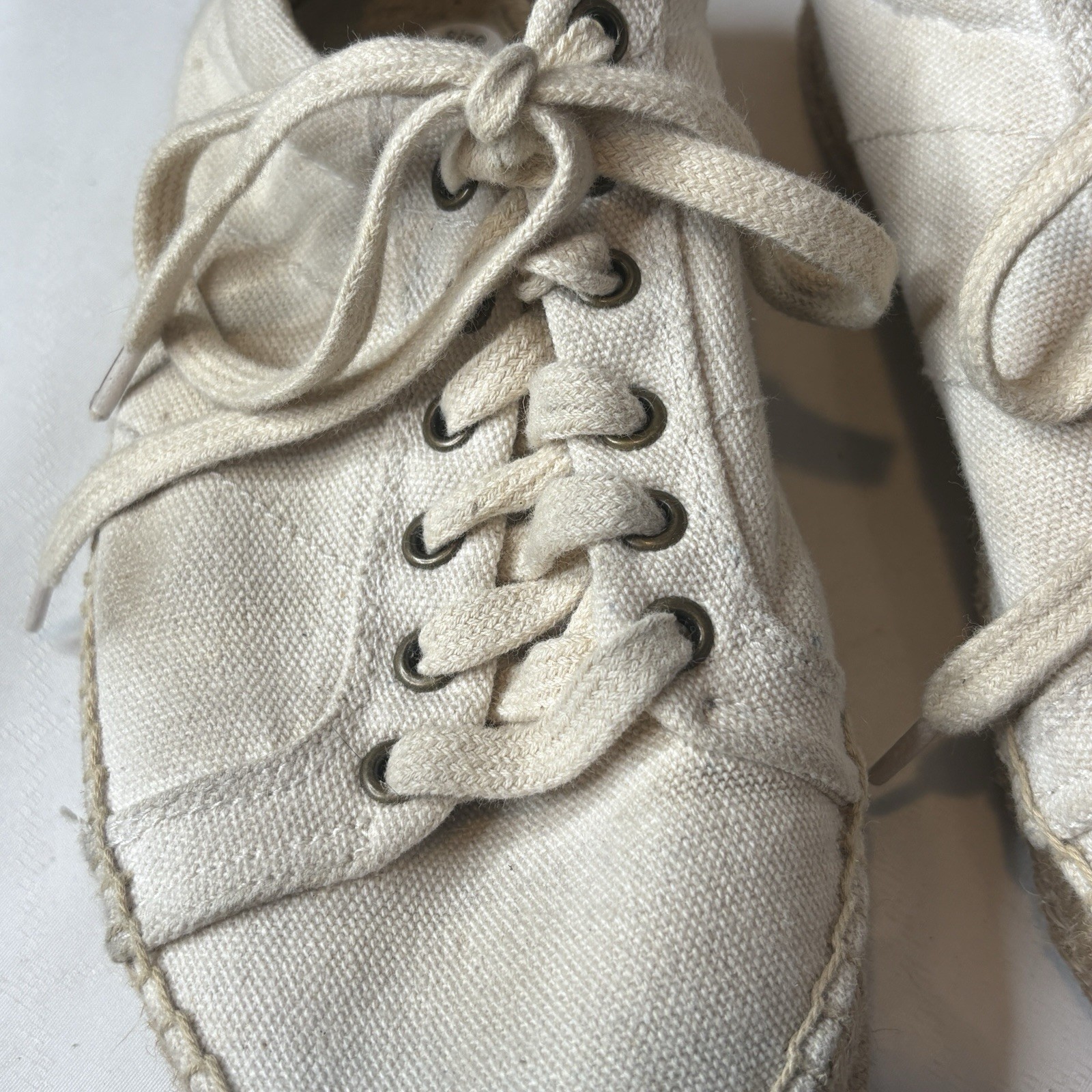 Soludos Women’s White Tennis Platform Espadrille Sneakers Size 8 Coastal Beachy