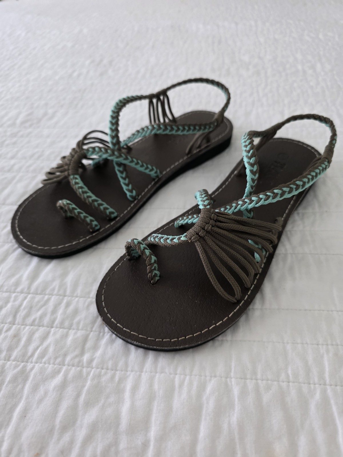 Plaka Beach Oceanside Flat Summer Sandals for Women Toe Loop Woman’s 9 vacation