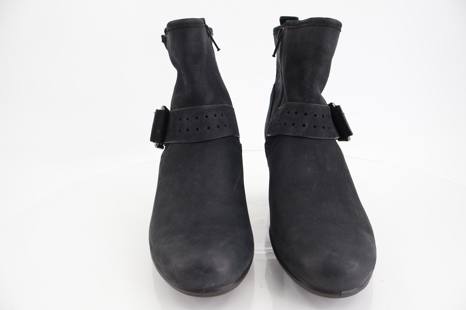 Ecco Women’s Touch Boot Size 36 5 Black Leather Bootie Block Heel Comfy