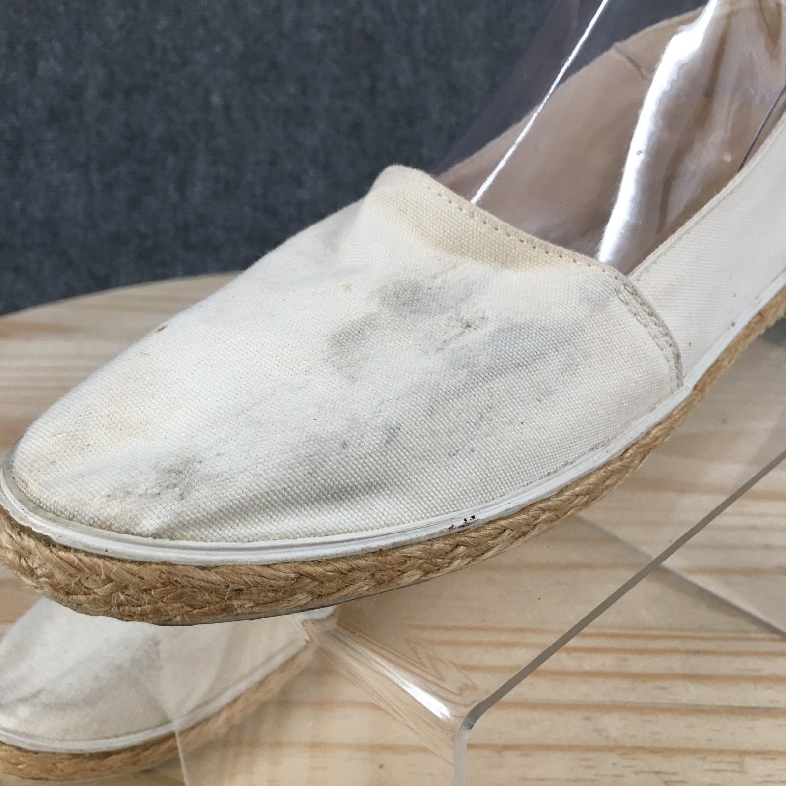 Grasshoppers Shoes Womens 8.5 M Casual Slip On Espadrille Loafer Flats White