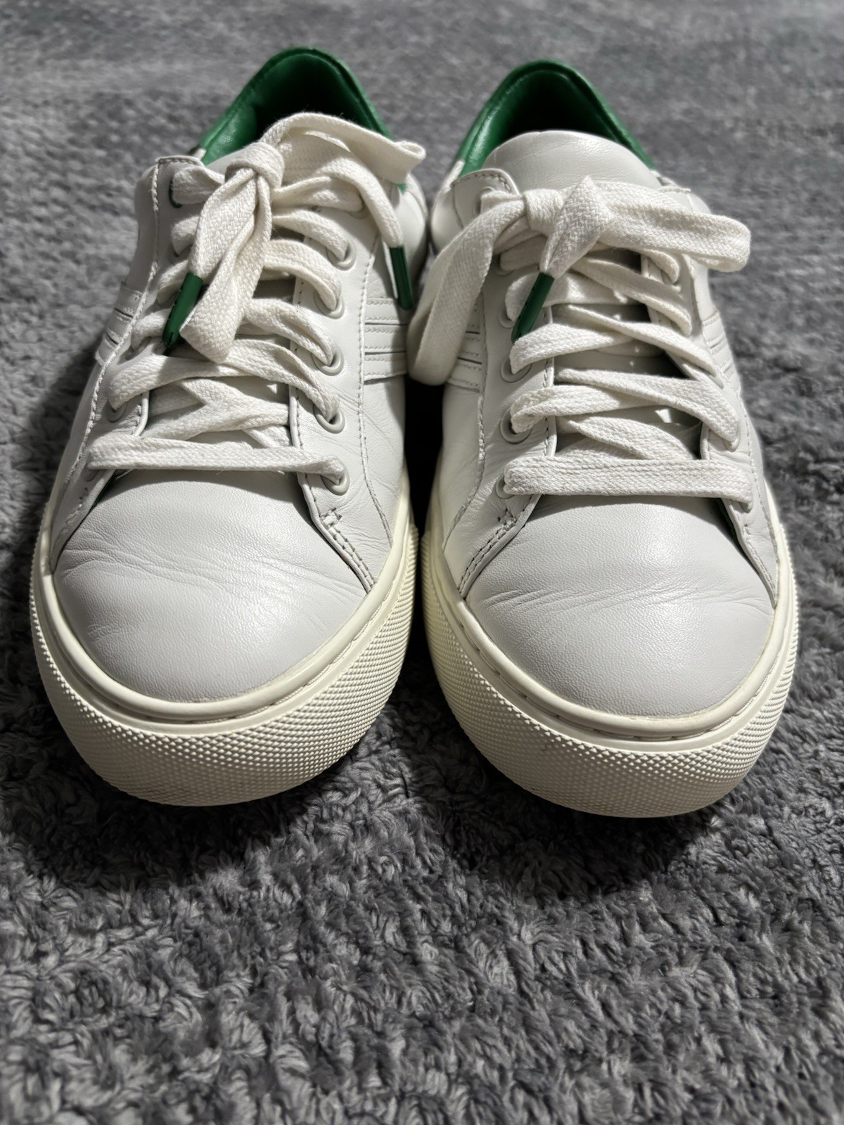 Tory Burch Women’s Sport Chevron Sock Sneakers, Size 7.5 Leather, Forest Green