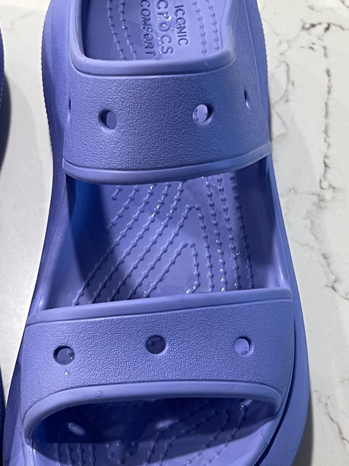 Crocs Classic CRUSH Platform Slide Sandals Moon Jelly Purple Women 7 Men 5