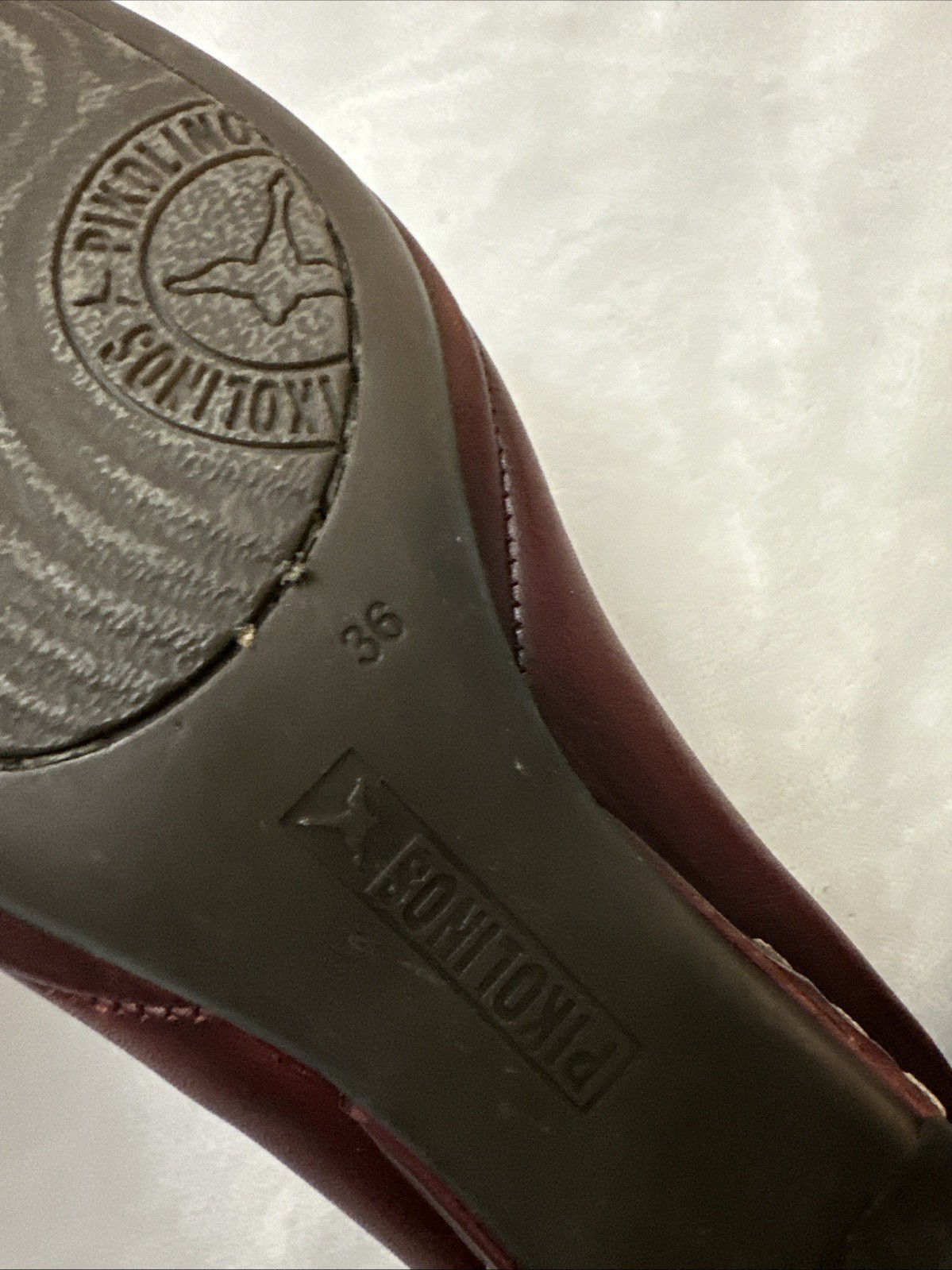 PIKOLINOS Shoes Mary Jane Pumps Gandia Arcilla Burgundy Leather Women’s 36 US6.5