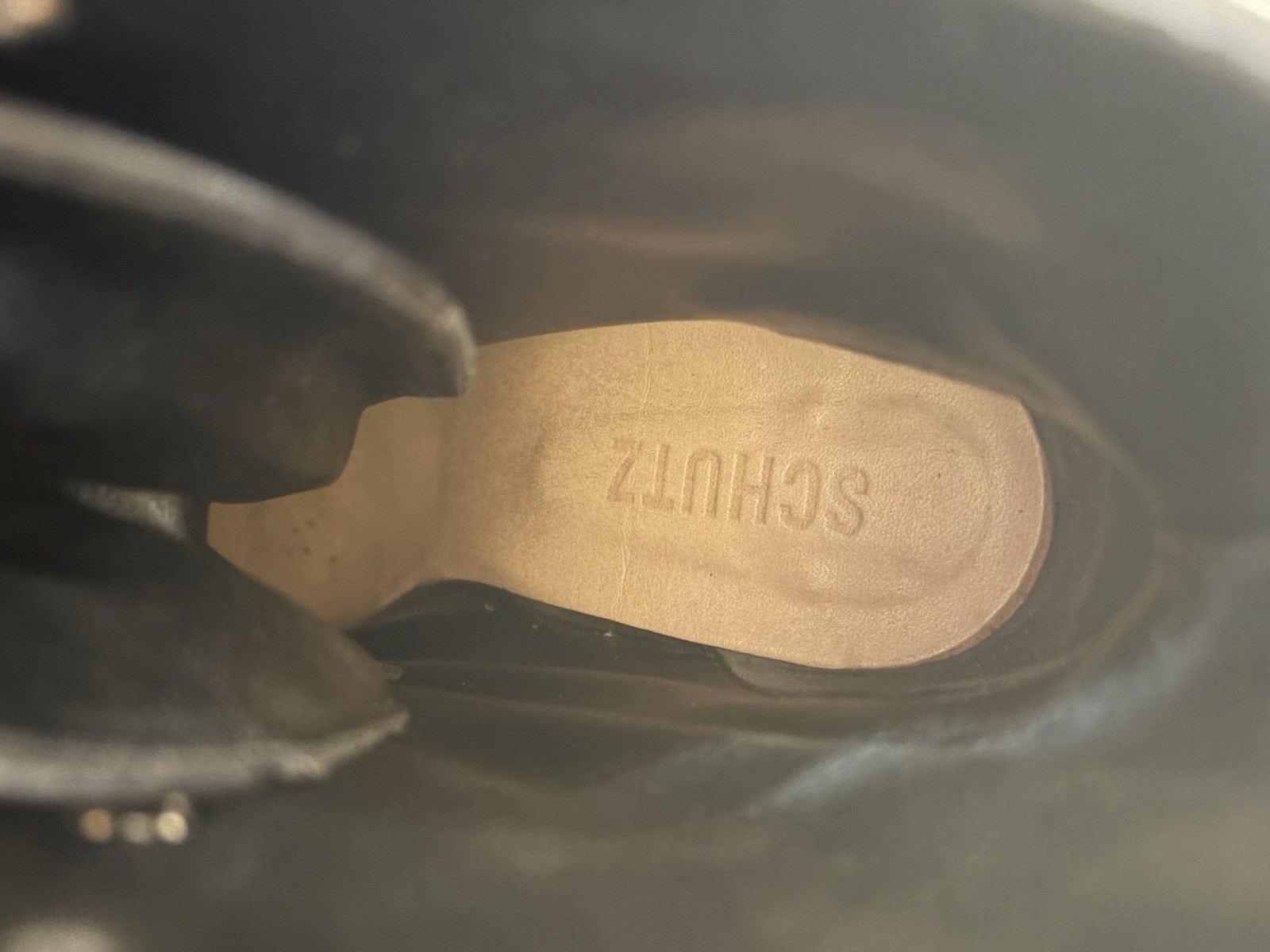 Schutz Black Leather Boots Size 7