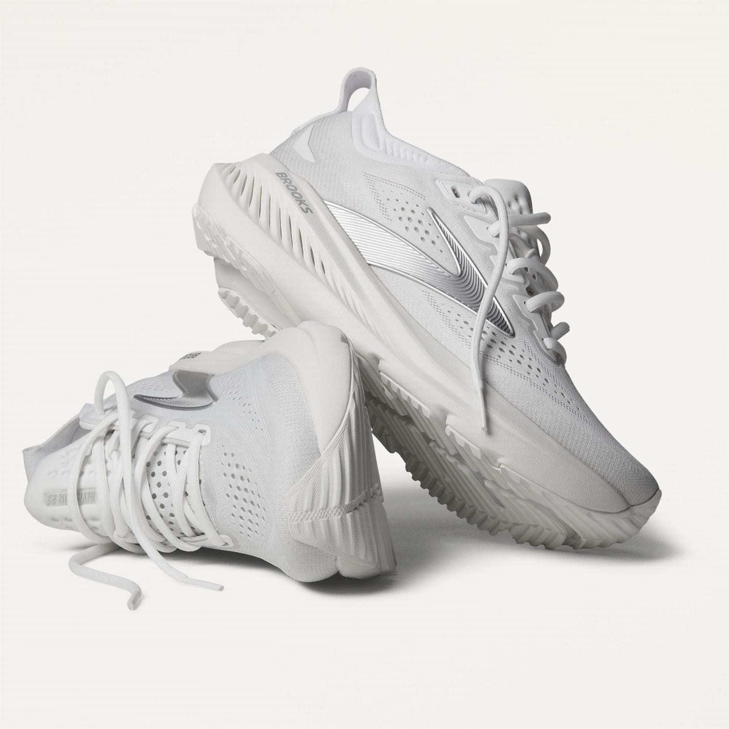 Brooks Women’s Glycerin 23 Running Shoes, White/Grey (NEW)