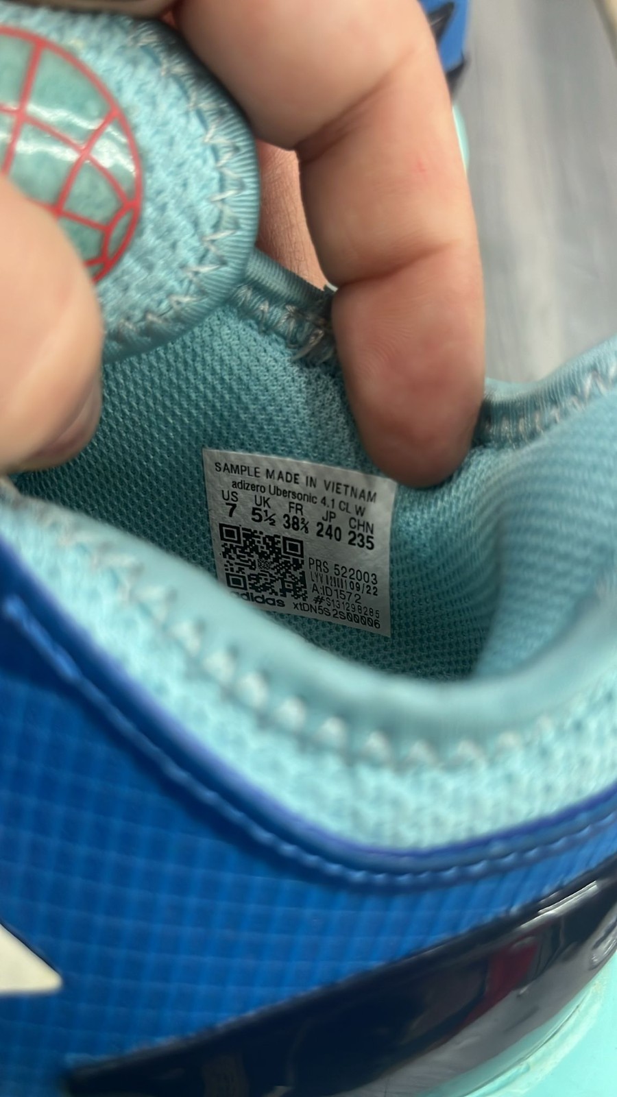Adidas Adizero Ubersonic Blue Women’s Sneakers Shoe Size Eu 38 2/3 ADM12