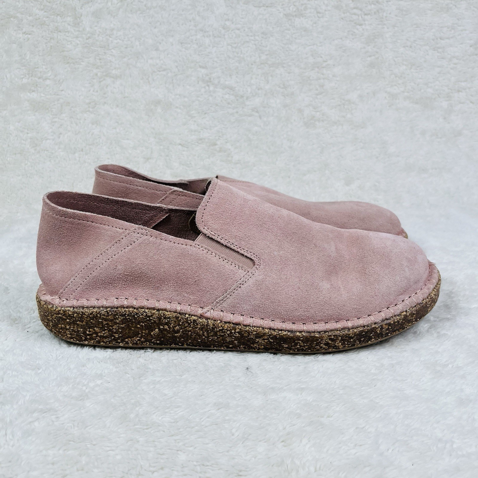Birkenstock Callan Slip On Clog Pink Suede Womens 39 EU | 8 US Medium/Narrow