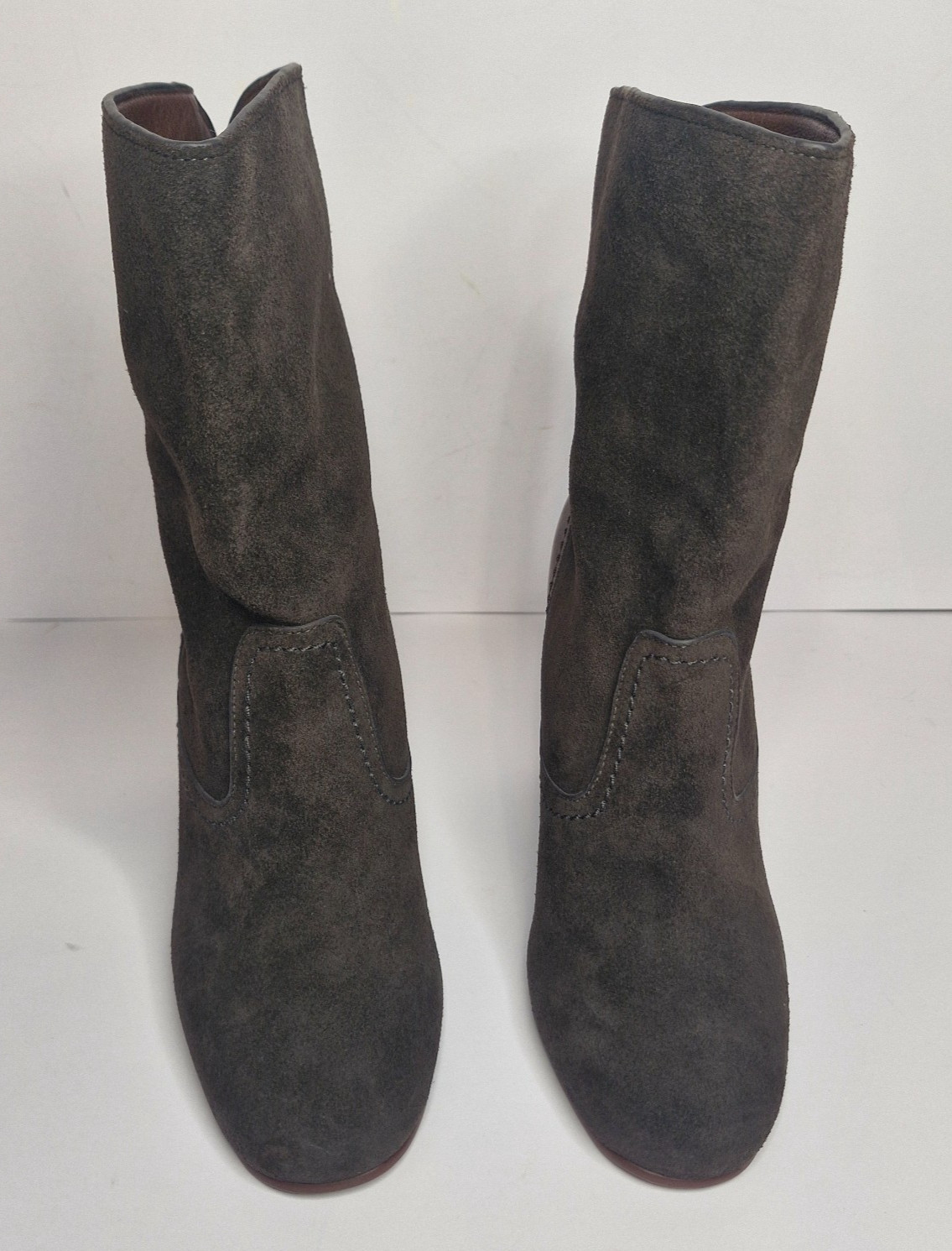 See By Chloe Lace Up Suede Brown Boots Very Good Condition Sz 37 /AU6.5 Soft