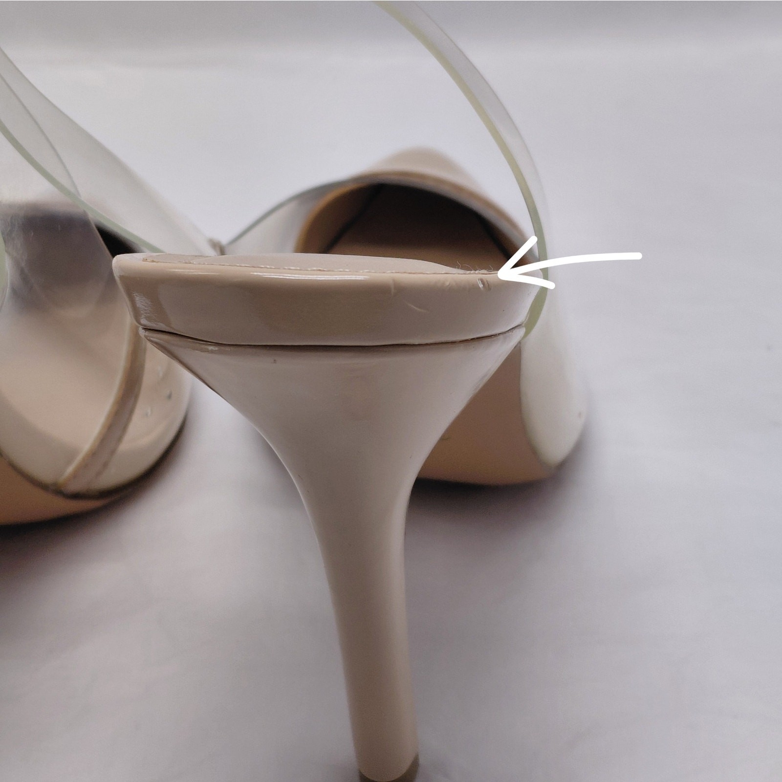 Charles by Charles David Slingback Heels Size 9.5 Nude Clear Pumps Wedding Party