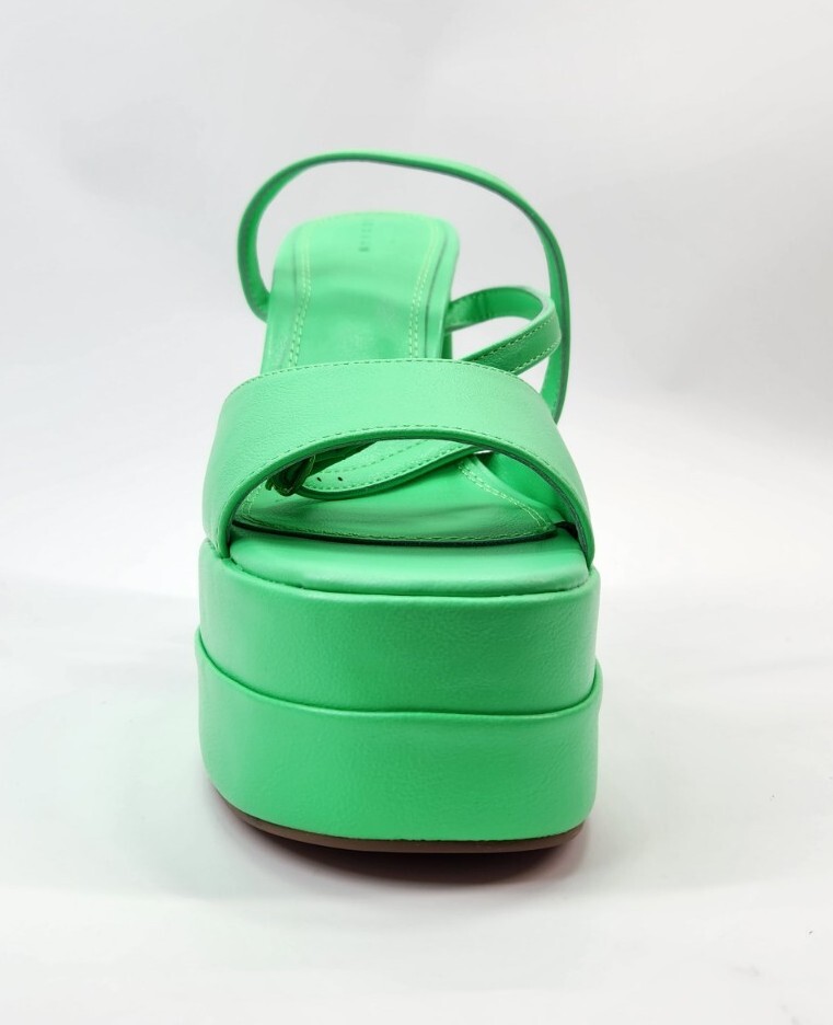 ASOS Design Womens Neon Green Nix Platform Block Heeled Sandals Size 10