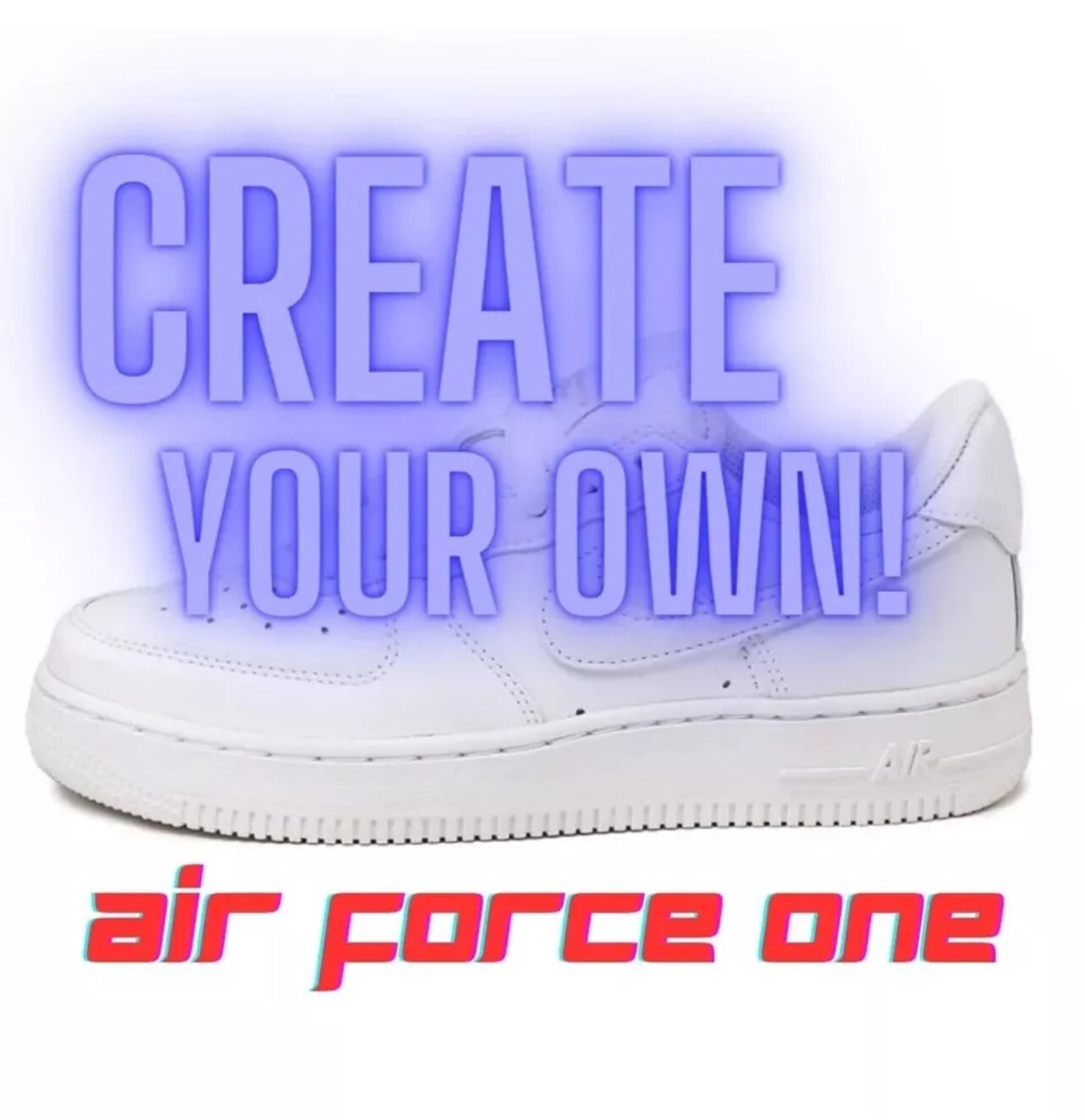 Nike Air Force 1 Custom Glitter Sparkle Sneakers Purple Magenta Pink White Shoes