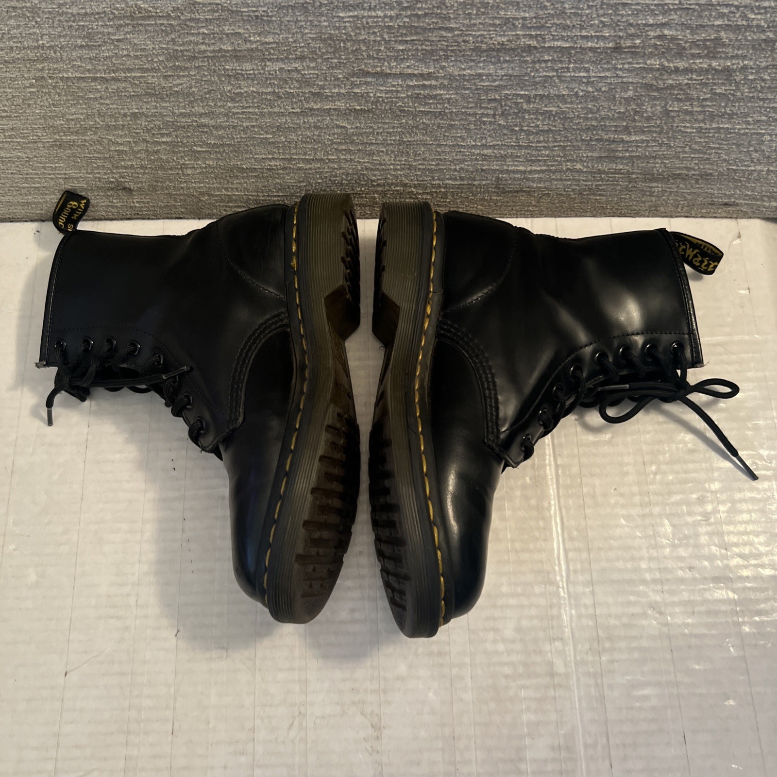 Dr. Martens 1460 W Combat Boots Black Smooth Leather Doc Martens Women’s 7 EUC