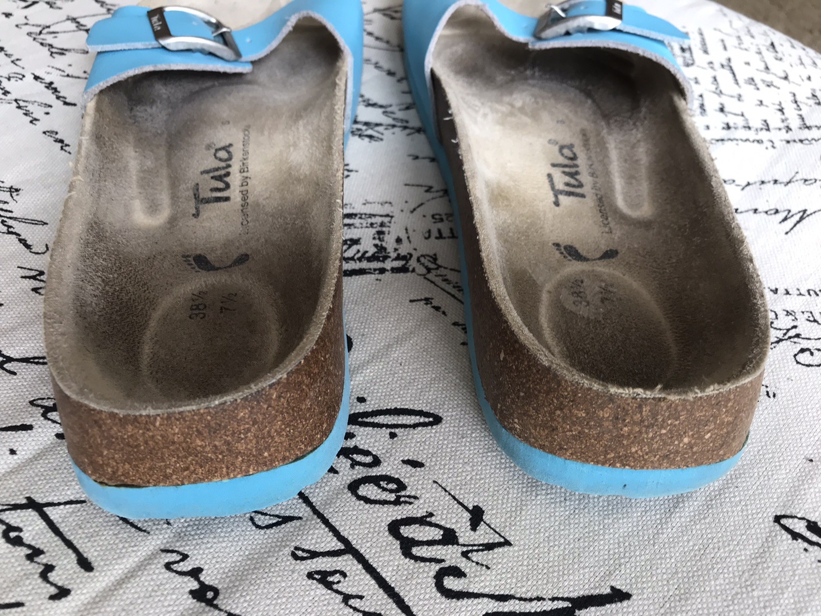 Tula Madrid by Birkenstock Slide Sandals Buckle Turquoise Blue Women’s 7.5 38.5
